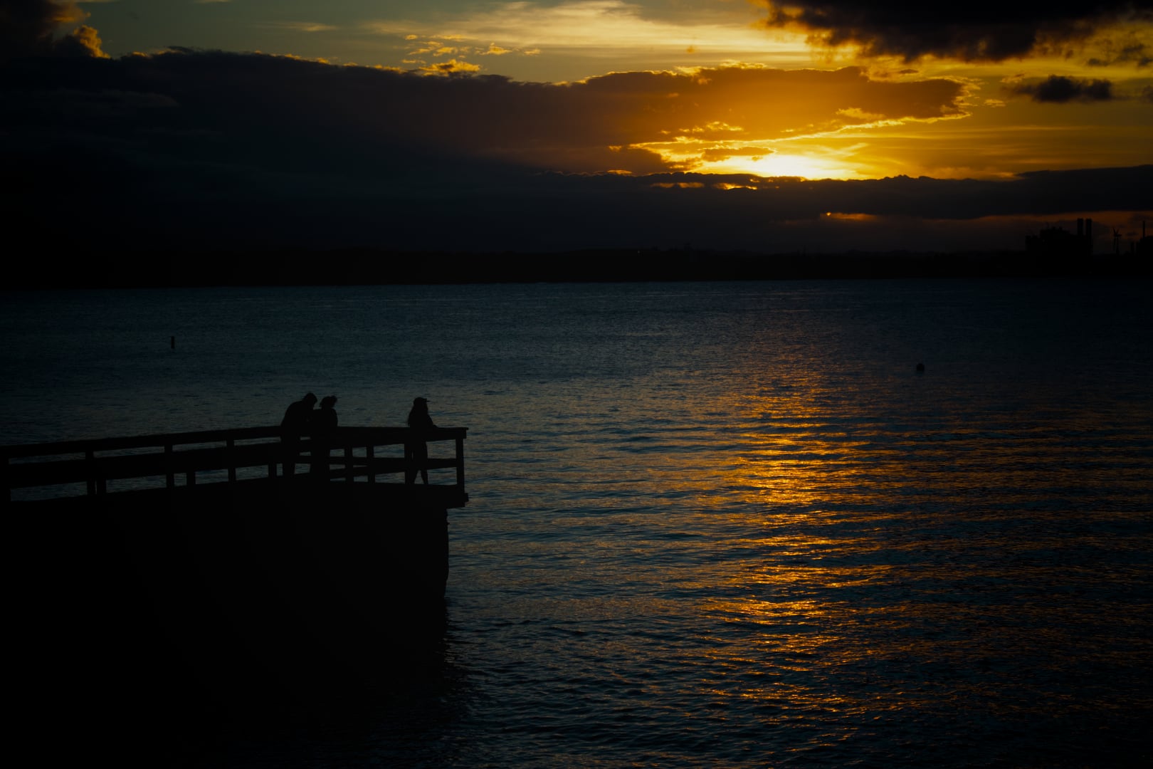 Pier Sunset Silhouette